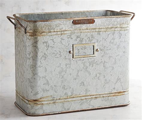 galvonized steel box crafting|vintage farmhouse galvanized containers.